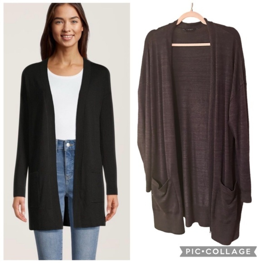 Denver Hayes Women's Light-knit Open Front Cardigan with Pockets - Size XXL
